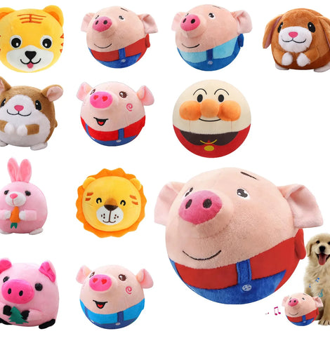 Electronic Pet Dog Toy Ball Pet Bouncing Jump Balls Talking Interactive Dog Plush Doll Toys New Gift Bounce Boredom Toys
