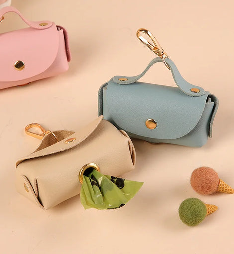 Pet outdoor leather toilet, portable pet poop bag dispenser, multi-color dog poop bag