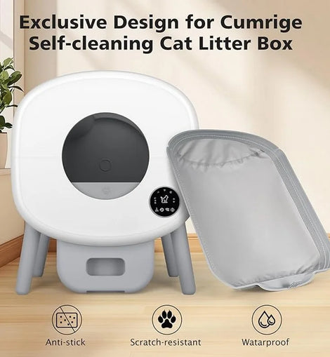 Automatic Cat Litter Box Accessories Soft Fabric Mat‌ Collecting Feces Bottom Capsule Cat Toilet Litter Box