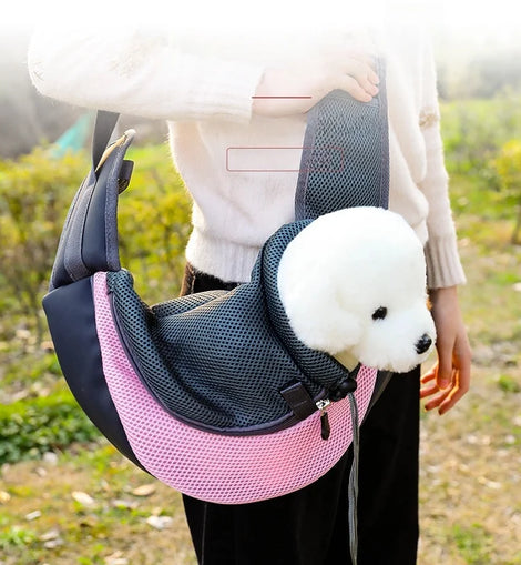 Pet backpack, portable shoulder bag for travel, hands-free outdoor crossbody bag suitable for cat and dog pet supplies