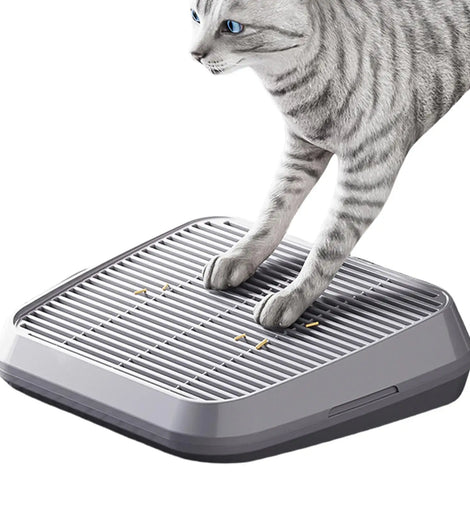 Litter Box Step Cat Litter Catcher Ramp Box Double Layer Elevated Tray with Filter Function Non-Slip Trapper Easy Cleaning