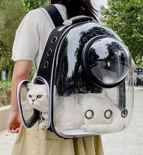 Pet Cat Carrying Bag Space Pet Backpacks Breathable Portable Transparent Backpack Puppy Dog Transport Carrier Space Capsule Bags
