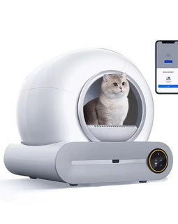 Tonepie Automatic Smart Cat Litter Box Self Cleaning 65L App Control Pet Cats Toilet Litter Tray Ionic Deodorizer Arenero Gato