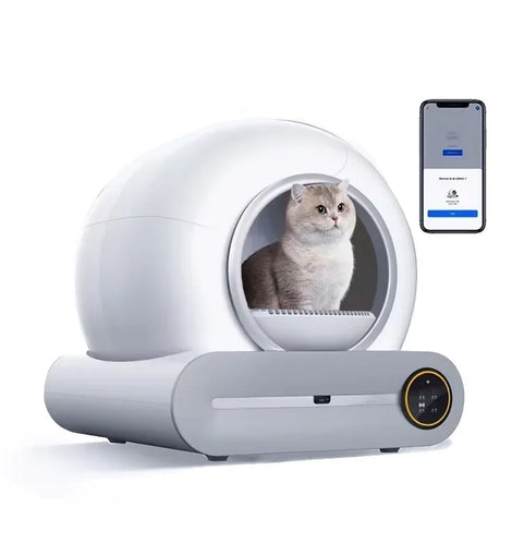 Tonepie Automatic Smart Cat Litter Box Self Cleaning 65L App Control Pet Cats Toilet Litter Tray Ionic Deodorizer Arenero Gato