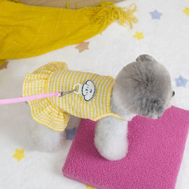 Pet Vest Cute Pet Plaid Camisole Dress Soft Thin Design Dog Princess Dress Breathable Cat Skirt Autumn