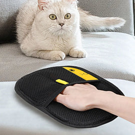 Pet Grooming Gloves Pet Hair Remover Gloves for Dog Cat Rabbit with Long/Short/Curly Hair