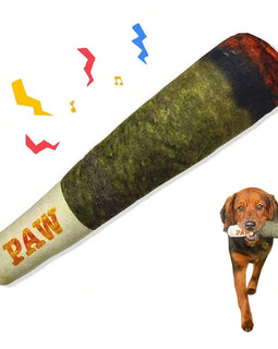 Funny Interactive Dog Toys - Cigar Design Plush Squeaky Pet Toys Grinding Teeth Creative Chew Toy For Small Medium Dog
