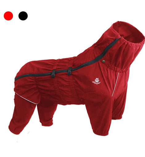 Pet Dog Coat Outdoor Jacket Pet Waterproof Winter Warm Clothes Big Jumpsuit Reflective Raincoat For Medium Large Dogs