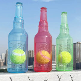 Pet Dog Toys Potable Anti-stress Pet Toys Plastic Water Bottle Crunchy Toys with Ball For Indoor Outdoor For Cat Kittens