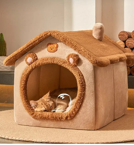 Foldable Pet House Removable Washable Cat House Puppy Cave Sofa Pet Bed House for Extra Small Dogs and Small and Medium Cats NEW