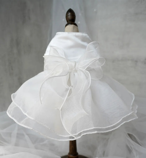 Pet Clothes Dog Wedding Dress Prom Party Princess Dresses for Small Dogs Luxury Dog Clothes Puppy Cat Costume White Pet Supplies
