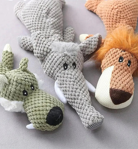 Pet Dog Toy For Large Dogs Cute Plush Squeak Stuffed Toys Fleece Durable Chewing Cute Soft Toy Pet Molar Toy Dog Accessories