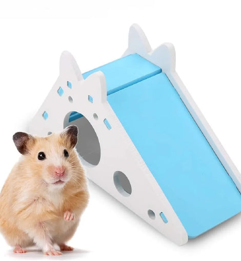 1PC Colorful Pet Hamster House with Stair and Slides Home DIY Hideout Toys Living for Squirrels Gerbils Hamsters Small Animals
