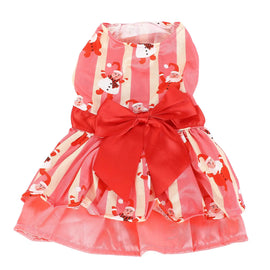 Festive Pet Christmas Dress - Soft Lightweight Puppy Outfit with Santa Design, Easy-Care for Holiday Celebrations