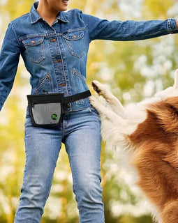 Dog Treat Pouch Magnetic Closure Puppy Training Waist Bag Puppies Goodie Treat Pouch With Waist Belt For Behavior Aids