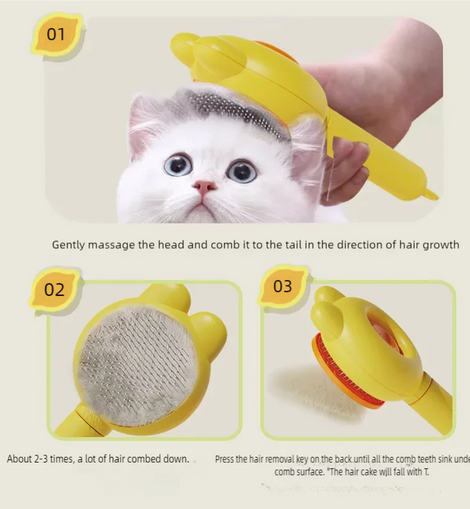 Pet Grooming Brush Hair Remover Cat Dog Self-Fall off Hair Cleaning Tool Pet Accessories