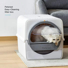 Litter Box Easy Cleaning Hand-pulled Closed Cat Toilet Semi-automatic Litter Box Pet Cleaning Products Supplies Cat Bedpans