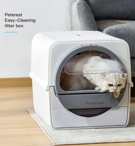 Litter Box Easy Cleaning Hand-pulled Closed Cat Toilet Semi-automatic Litter Box Pet Cleaning Products Supplies Cat Bedpans