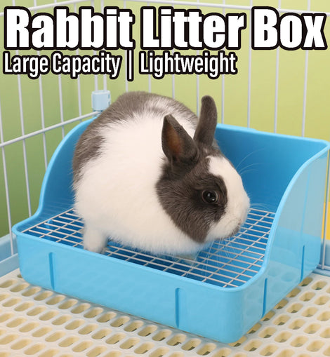 Rabbit Litter Box Corner Toilet Box Durable Animal Potty Trainer for Ferret Hamster Guinea Pig Small Animals Pet Supplies