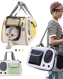Portable Pet Dog Carrier Bag Portable Foldable Shoulder Bag Outdoor Handbag Transport Bag for Small Dogs Cats Pet Supplies