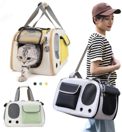 Portable Pet Dog Carrier Bag Portable Foldable Shoulder Bag Outdoor Handbag Transport Bag for Small Dogs Cats Pet Supplies