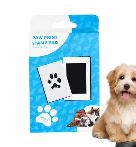 Dog Footprint Kit Pet Handprint Footprint Kit Pet Cat Dog Paw Print Ink Kit Safe Non-toxic Keepsake Pawprint Maker Pet Souvenir