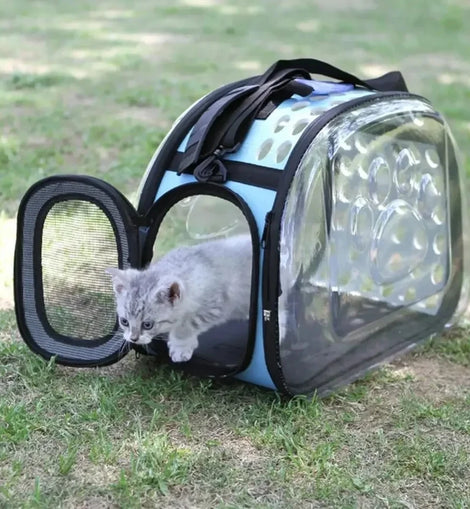 Pet Cat Carrier Bag for Travel Breathable Handbag Puppy Cats Bag Transparent Portable Shoulder Strap Bag for Small Pet Cats Dog