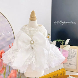 Luxury Princess Cat Wedding Dress Skirt Dog Dresses for Small Dogs Pet Clothing Costume Puppy Supplies Skirt ropa para perros