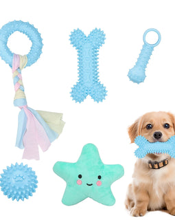 5-pack pet toys plush dog toys teething pet toys