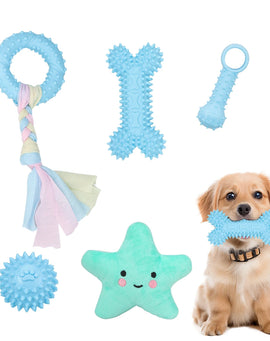 5-pack pet toys plush dog toys teething pet toys