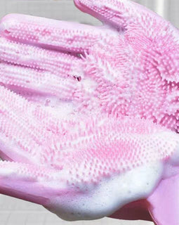 Pet Grooming Bathing Gloves Dog Cat Bathing Shampoo Massaging Cleaning Cleanner Sponge Silicon Hair Removal Glove