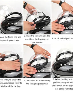 Pet Cat Carrying Bag Space Pet Backpacks Breathable Portable Transparent Backpack Puppy Dog Transport Carrier Space Capsule Bags