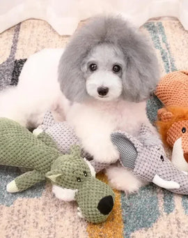 Pet Dog Toys for Large Dogs Cute Plush Squeak Stuffed Toys Fleece Durable Chewing Cute Soft Toys Pet Molar Toys Dogs Accessories