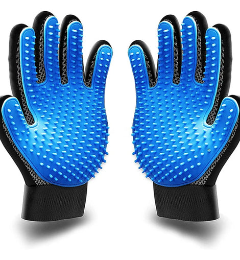 Pet Grooming Kit for Dog Cat Rabbit Fur 2 Sided Grooming Brush Bath Cleaning Glove De-Shedding De-Matting Pet Hair