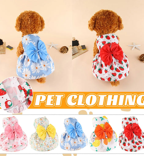 Pet Dress Soft Comfortable Sleeveless Floral Outfit for Cats And Dogs Perfect for Daily Wear Special Occasions Dog Skirts
