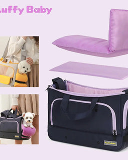 Pet Travel Carrying Bag Crossbody Bag Portable Puppy Pet Bag Handbag with Adjustable Shoulder Strap Small Pet Supplies