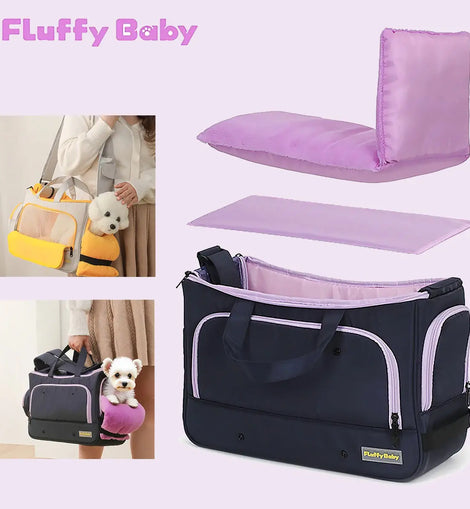 Pet Travel Carrying Bag Crossbody Bag Portable Puppy Pet Bag Handbag with Adjustable Shoulder Strap Small Pet Supplies