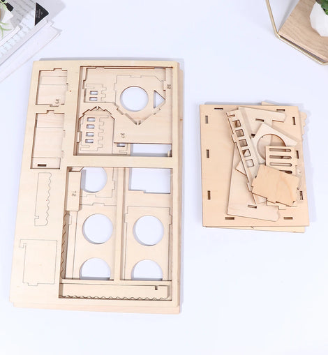 Wooden Hamster House Thickened Durable Natural Wood Pet House For Small Animals Diy Decor Stickers Chew Villa Mouse Hut Summer