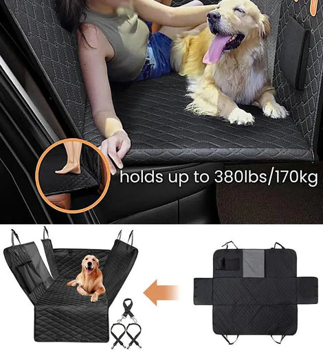 Dog Backseat Cover Waterproof Pet Travel Dog Carrier Hammock Anti-Scratch Nonslip Bed Pet Backseat Protector for Car SUV