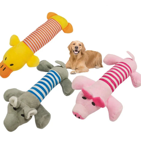 Pet Dog Toy Squeak Plush Toy For Dogs Supplies Fit for All Puppy Pet Sound Funny Durable Chew Molar Cute Pets Supplies