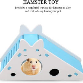 1PC Colorful Pet Hamster House with Stair and Slides Home DIY Hideout Toys Living for Squirrels Gerbils Hamsters Small Animals