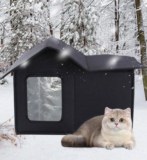 Outdoor Cat House Removable and Washable Design Pet Bed Waterproof Cat Dog Universal Convenient Storage and Washable Dog House