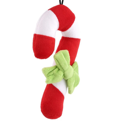 Pet Christmas Candy Toy Pet Dog Voice Toy Plush Doll Cute Sofa Cushion Christmas Decor Puppy Teeth Grinding Anti Bite Dog Toy