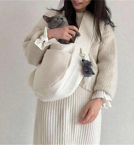 Pet Backpack Comfort Handmade Dog Bag Pet Kitten Carrier Outdoor Travel Breathable One Shoulder Crossbody Bag Supplies