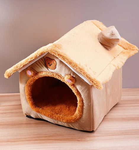 Foldable Sleeping Pet House Removable Washable Cat Cube Hide House Puppy Cave Sofa Pet Bed House for Small Dogs Medium Cats