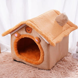 Pet Supplies Bed House Foldable Pet House Removable Washable Cat House Puppy Cave Sofa for Small Dogs and Small and Medium Cats